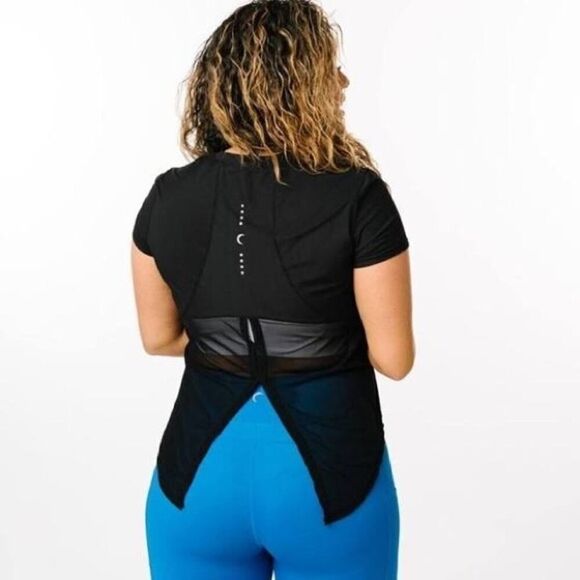 Zyia Active Black Split Panel Back Top - Size: XL - Picture 5 of 7